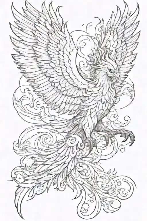 Majestic Pheonix Gaurding A Lion