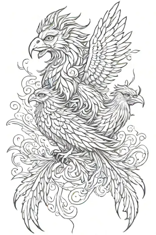 Majestic Pheonix And Majestic Lion