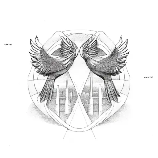 The Two Phoenix Birds According To The Shape Of The Collarbones