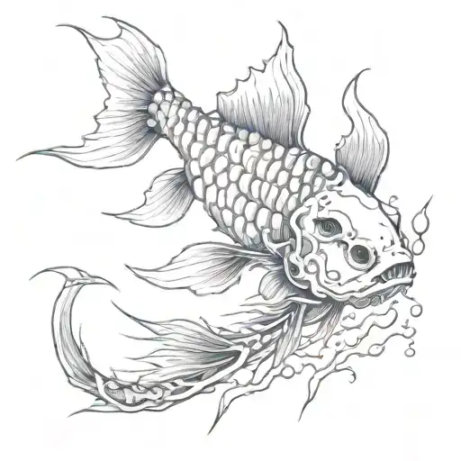 Coy Fish Skeleton