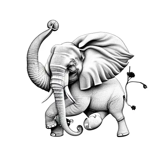 Libra Scales With Elephant With Sun