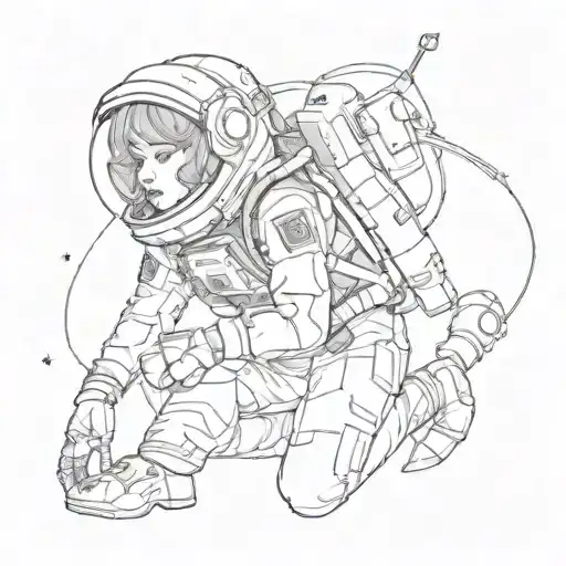 Girl In Space Clothes