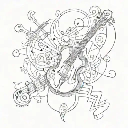 Unique Music And Singing Inspired Tattoo For A Guy