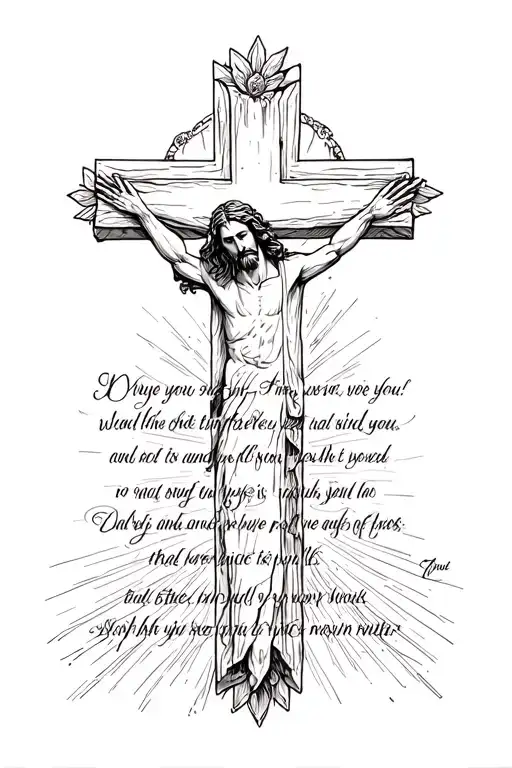 Jesus Cross With Bible Verse Written