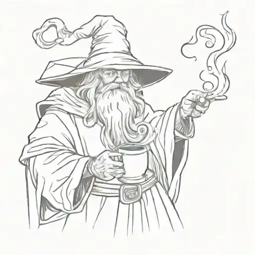 A Wizard Casting A Spell With A Coffee Mug As Their Wand