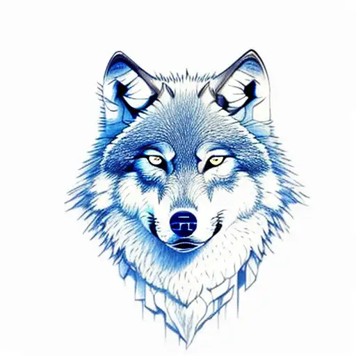 Wolf With Blue Color Eyes