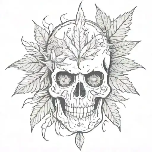 Mandala Marijuana Skull