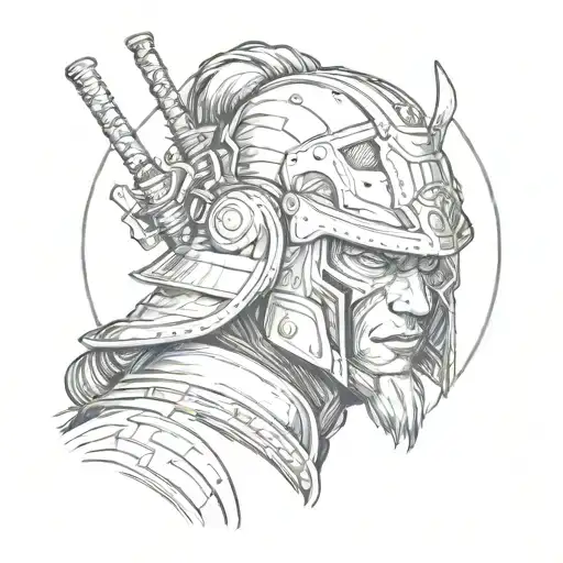 Samurai With A Space Helmet