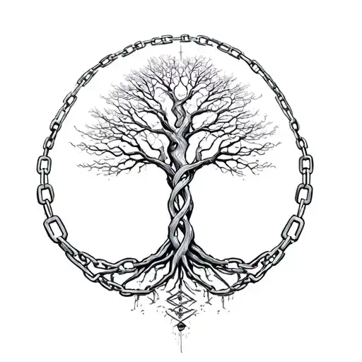 Dna Chain And Tree