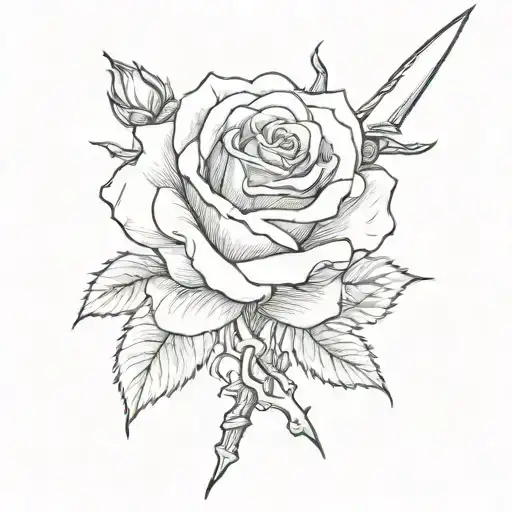 Rose Pierced With A Dagger