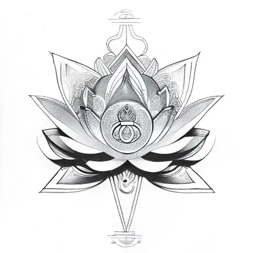 Lotus Flower Ohm Valknut