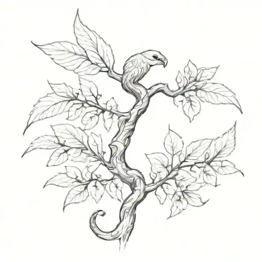 Wings Snake Money Tree Branch
