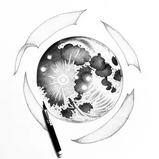 Moon And Handwritten Letters