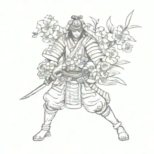 Samurai And Flowers