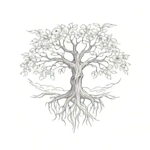A Tree Of Life Whose Roots Form Ohana