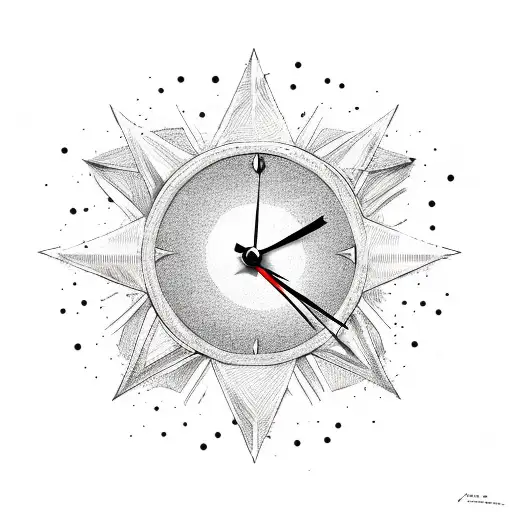 Shooting Star Piercing A Clock