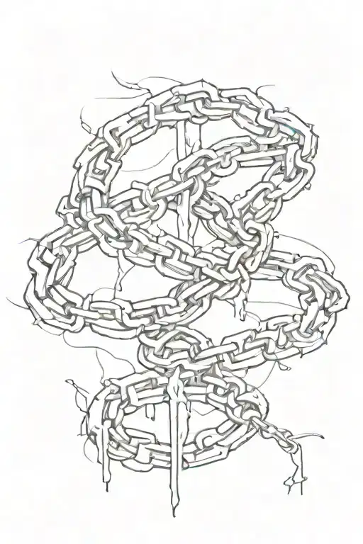 Broken Chain Representing Freedom