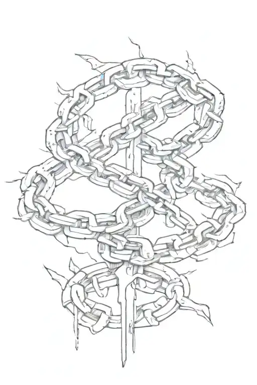 Broken Chain Representing Freedom