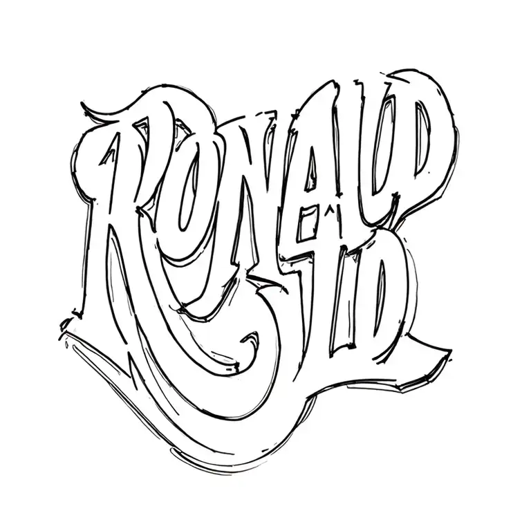 Lettering Style Named Ronald