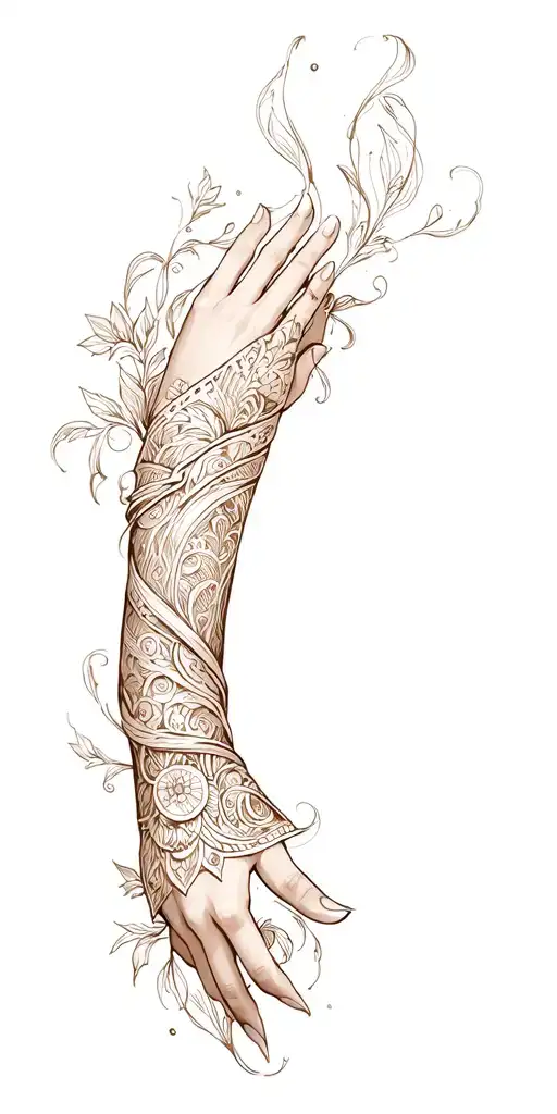 Tooled Leather Sleeve