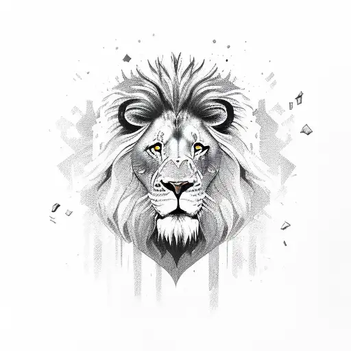 Lion Head With 4 Stars Glass Ball