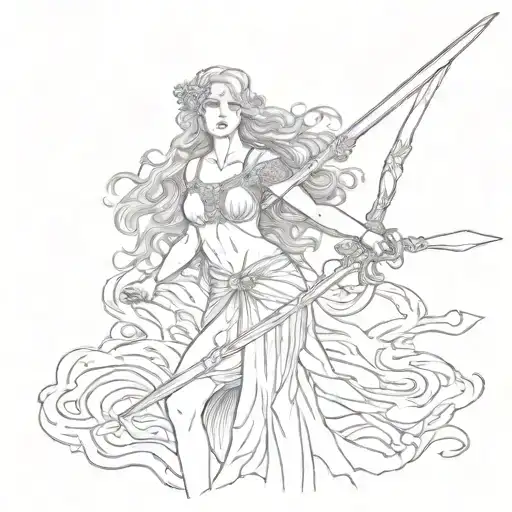 Aphrodite Carrying A Sword