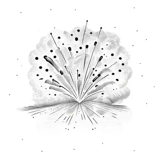 Bench With Fireworks Background