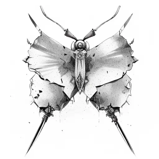 Broken Butterfly In Sword