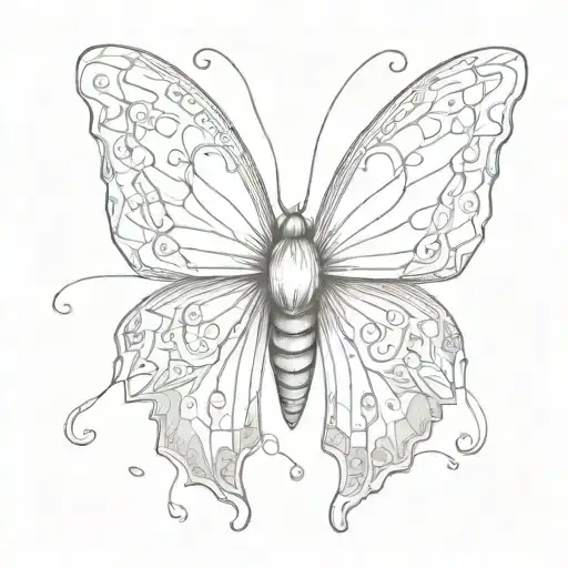 Lovely Beautiful Moth Spread Its Wings