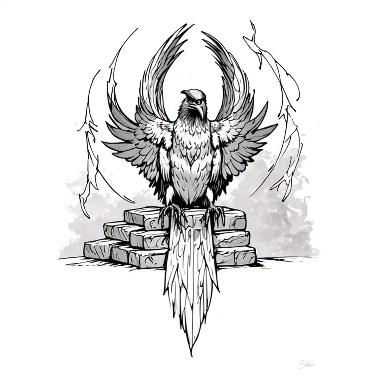 Raven Perched On A Stack