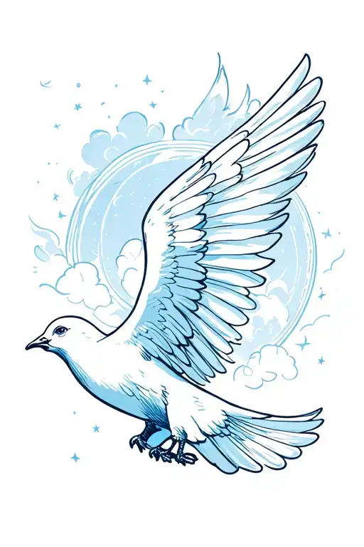 Dove Flying To Heaven