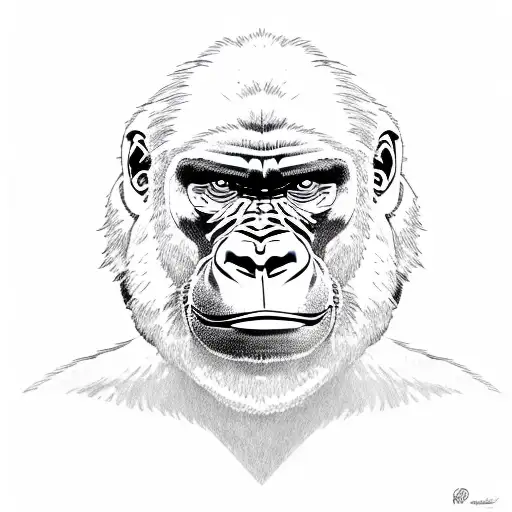 Gorilla Wearing Motorcycle Helmet