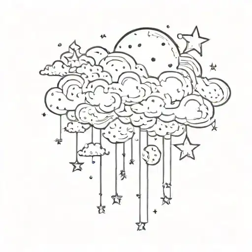 One Small Cloud Raining Twinkling Stars
