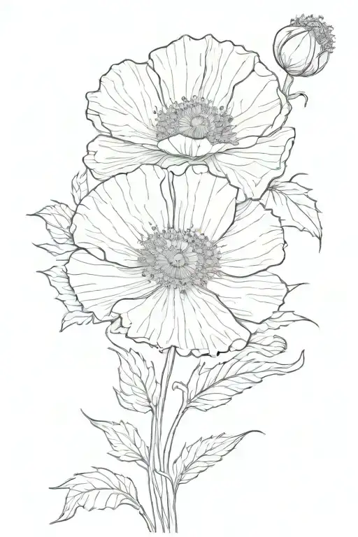 Poppy And July Birth Flower