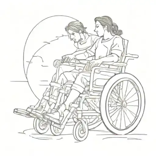 Illustrate A Person With A Disability Overcoming Obstacles In A Sketch Style