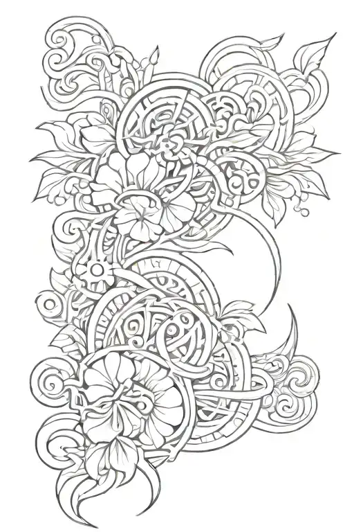 Combine Japanese And Hawaiian Elements To Create A Unique Fusion Tattoo Design Tribal
