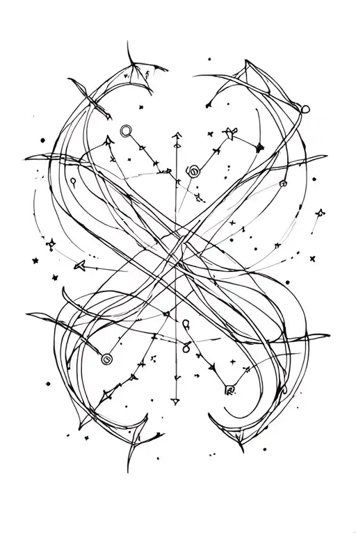 Gemini Sagittarius Constellation Intertwined