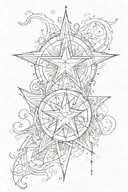 Star Of Innana With Unalome