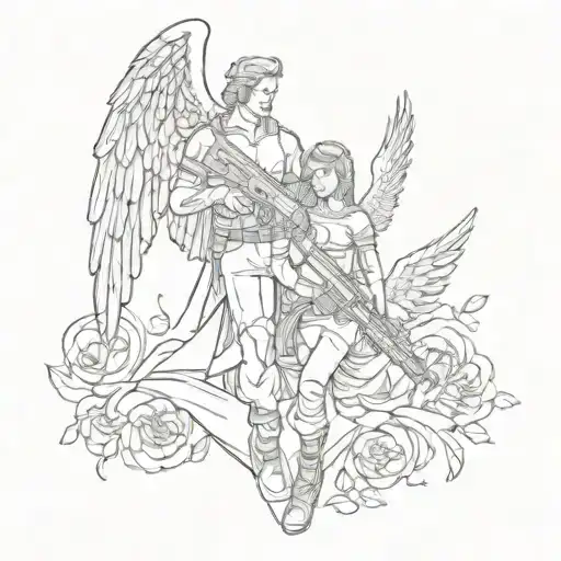 A Man With A Gun And An Angel