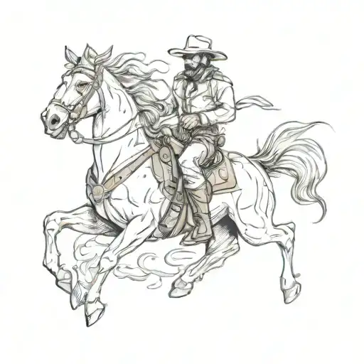 Wild West Cowboy Riding