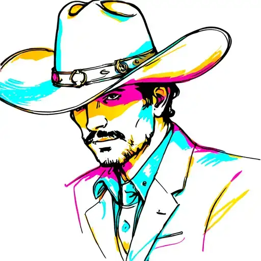 Cowboy Hat With Transgender Colours