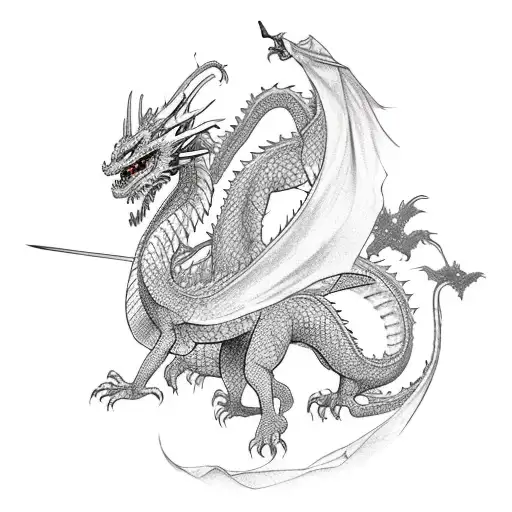 Dragon Girl With Samurai