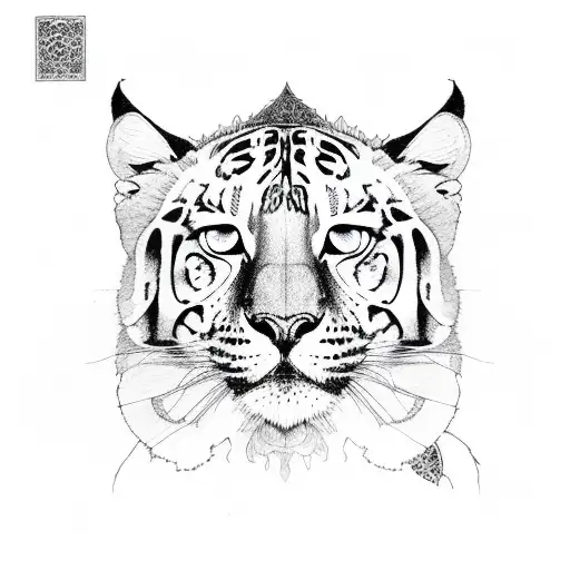 Big Cat With Mandala