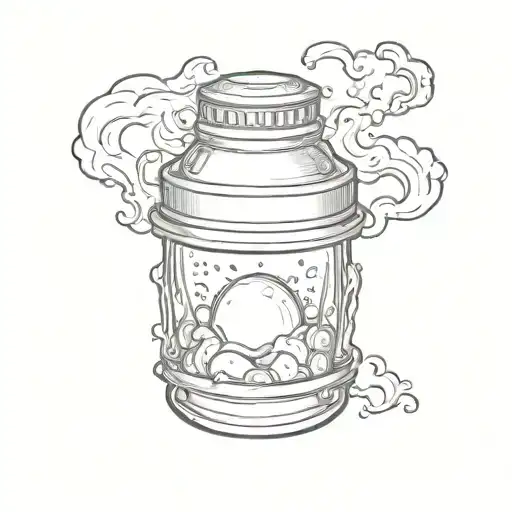 Salt Shaker With World Inside And Lid On Fire