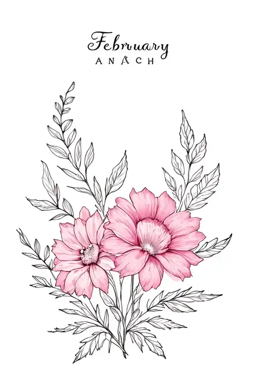 February And March Birth Flower Together
