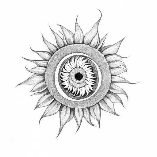 Sunflowers And Dragon