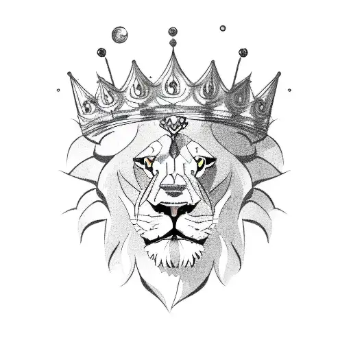 Lion With A Crown And The Planet