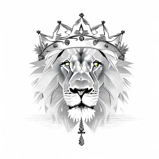 Lion With A Crown Holding Earth