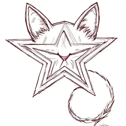 Star With Cat Ears And Tail