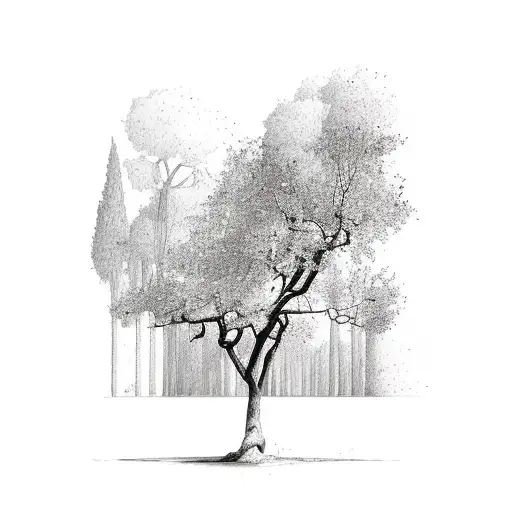 Plane Tree With River